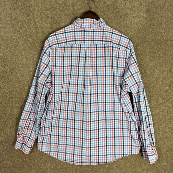 Vineyard Vines Murray Shirt Mens‎ XL Blue/Pink Gingham Check Stretch Classic Fit - Picture 7 of 8